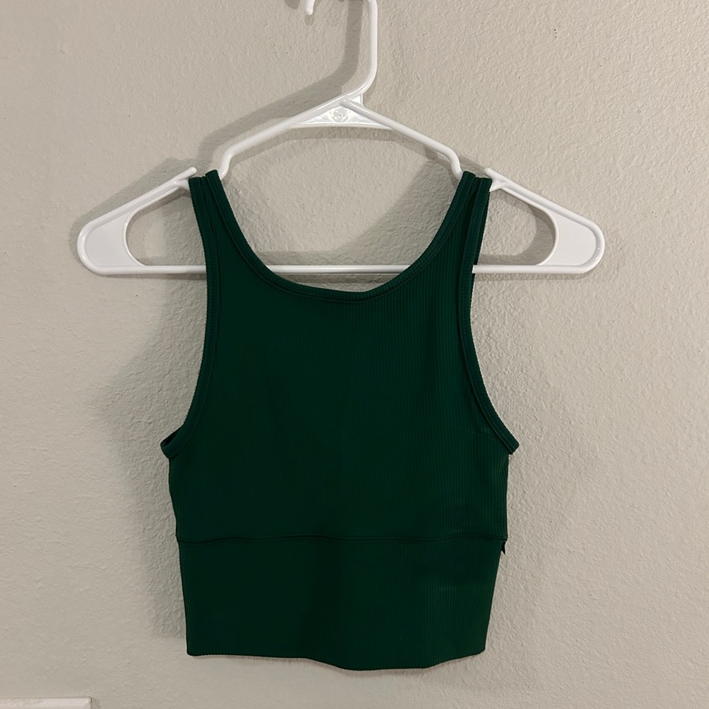 Lululemon Reversible High-Neck/Low-Back Top in Green